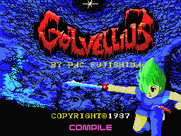 Golvellius (english translation) Title Screen
